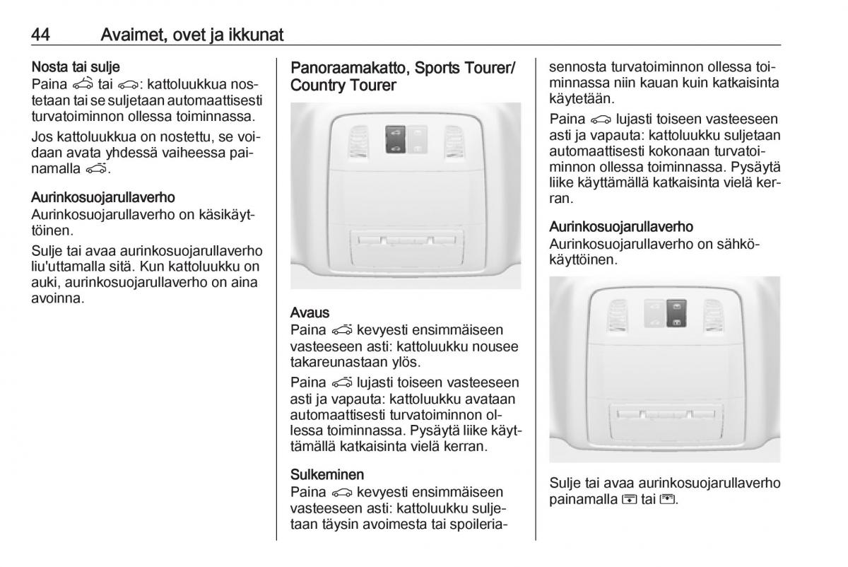 Opel Insignia A omistajan kasikirja / page 46