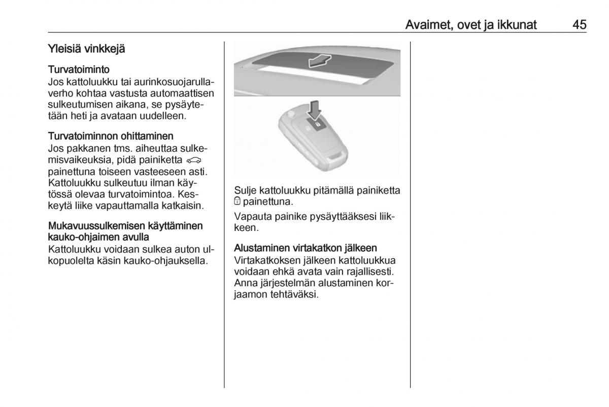 Opel Insignia A omistajan kasikirja / page 47