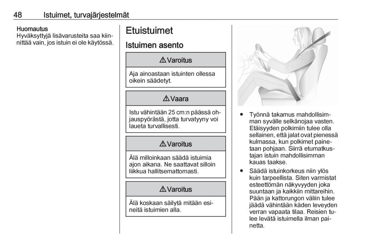 Opel Insignia A omistajan kasikirja / page 50