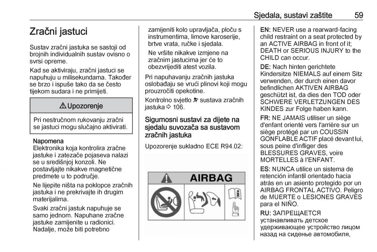 Opel Insignia A vlasnicko uputstvo / page 61