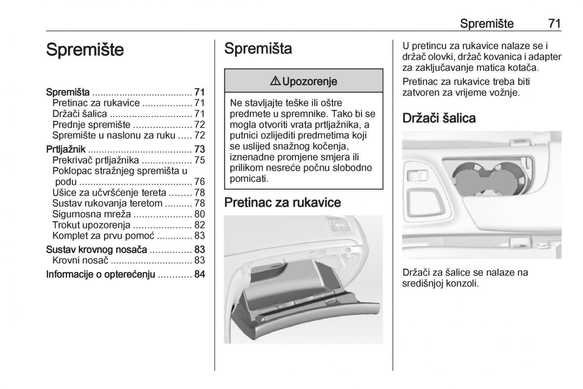 Opel Insignia A vlasnicko uputstvo / page 73