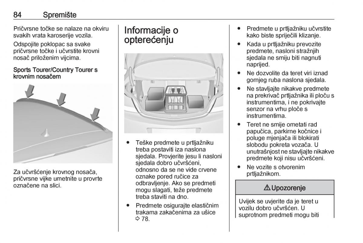 Opel Insignia A vlasnicko uputstvo / page 86