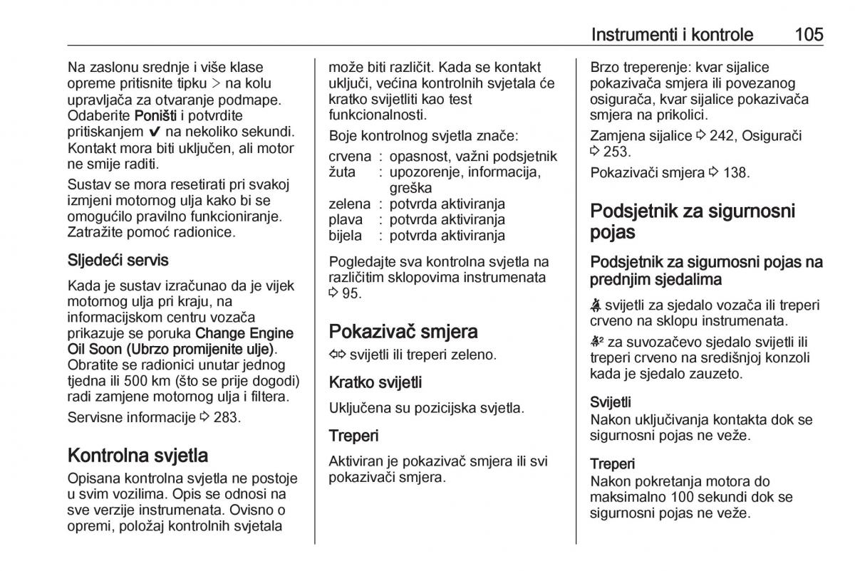 Opel Insignia A vlasnicko uputstvo / page 107