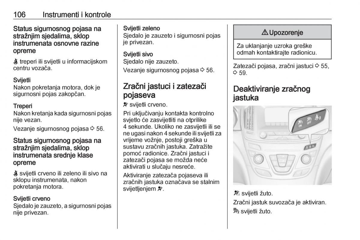 Opel Insignia A vlasnicko uputstvo / page 108