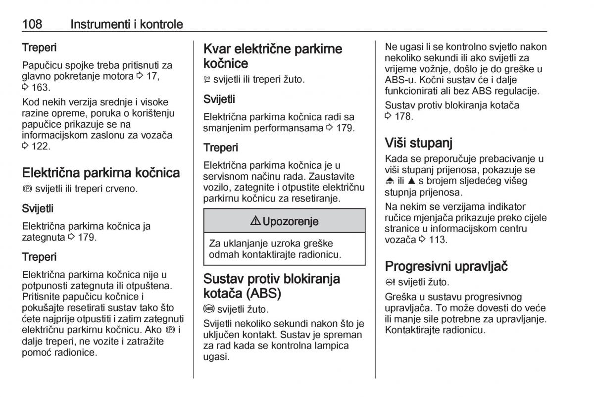 Opel Insignia A vlasnicko uputstvo / page 110