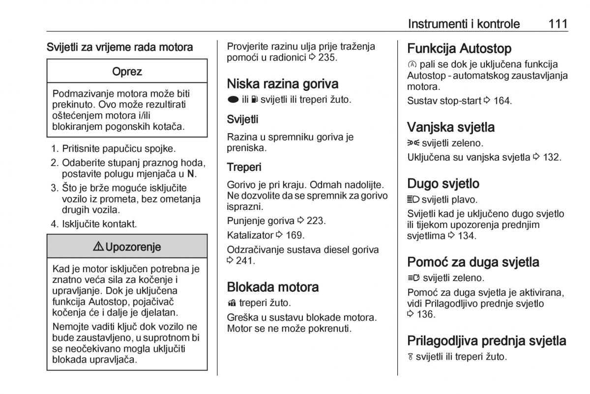 Opel Insignia A vlasnicko uputstvo / page 113