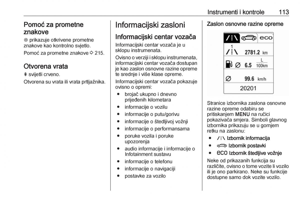 Opel Insignia A vlasnicko uputstvo / page 115