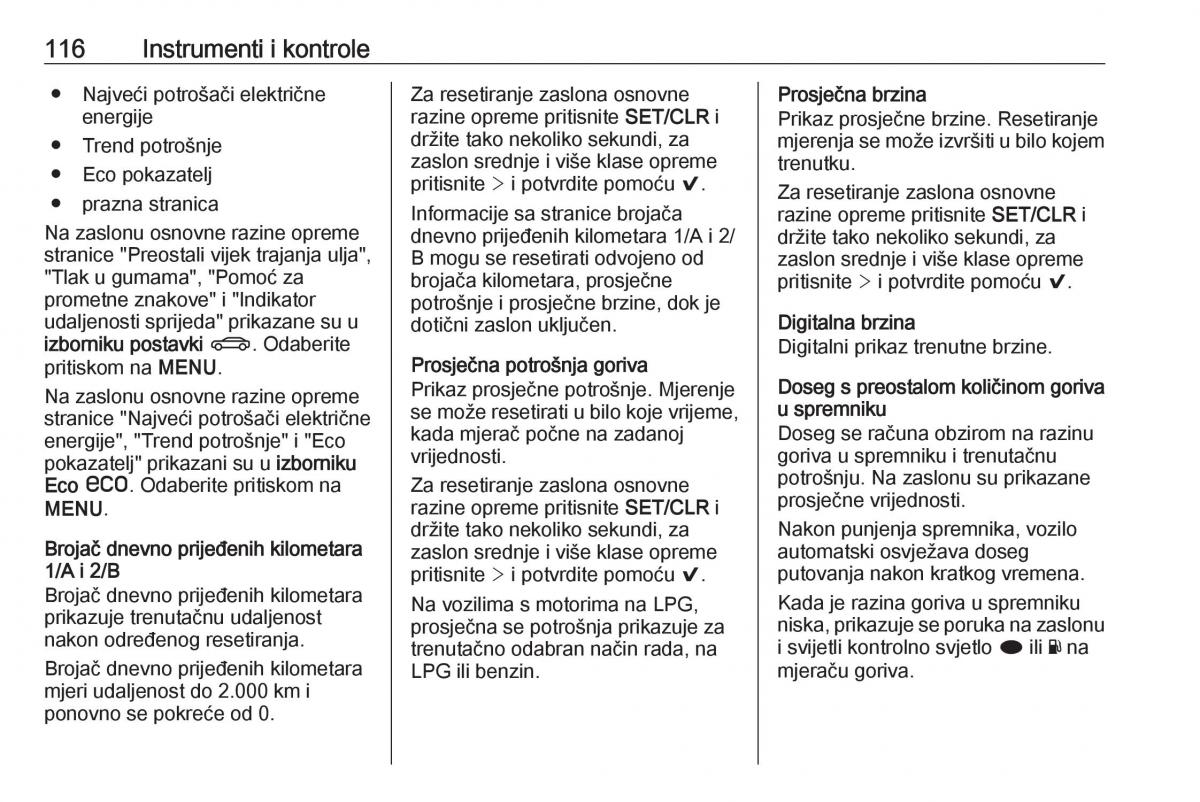 Opel Insignia A vlasnicko uputstvo / page 118