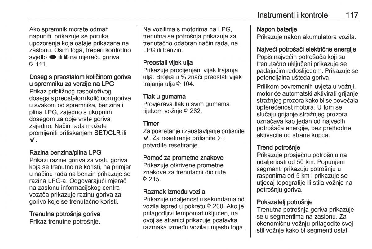 Opel Insignia A vlasnicko uputstvo / page 119