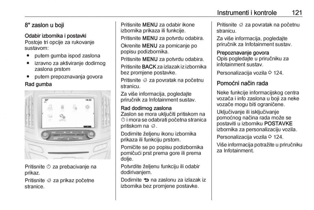 Opel Insignia A vlasnicko uputstvo / page 123