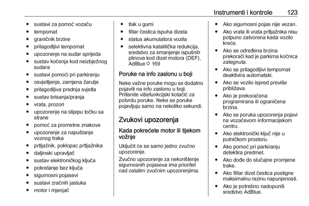 Opel Insignia A vlasnicko uputstvo / page 125