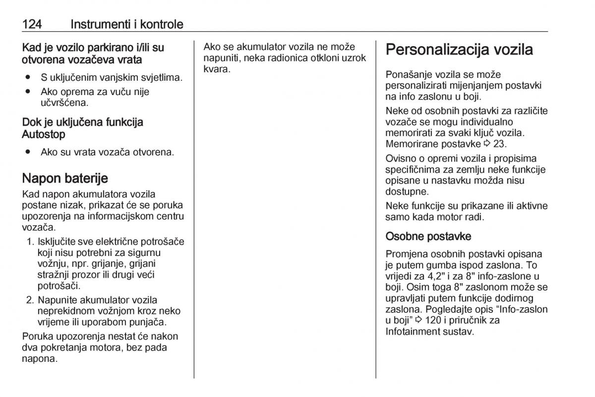 Opel Insignia A vlasnicko uputstvo / page 126