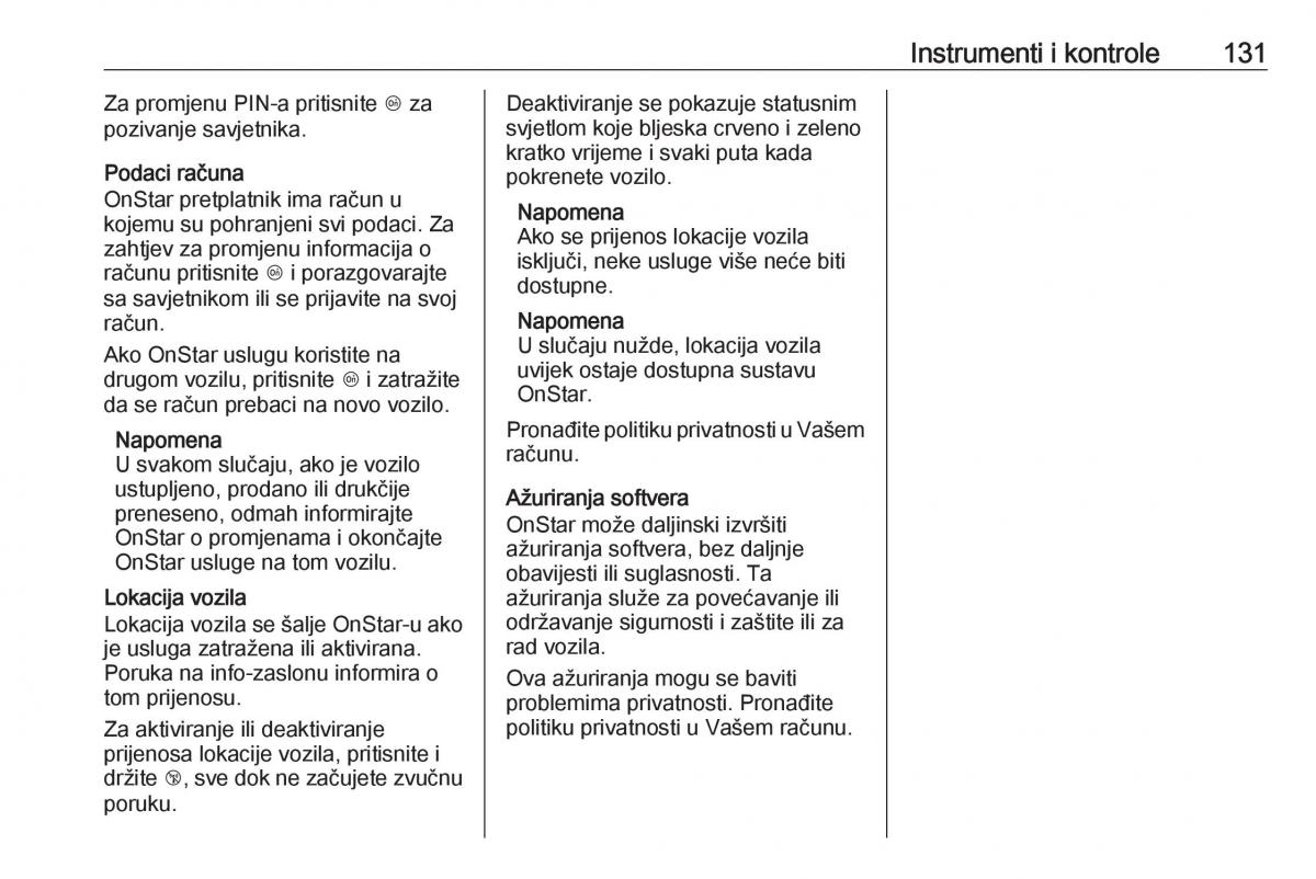 Opel Insignia A vlasnicko uputstvo / page 133