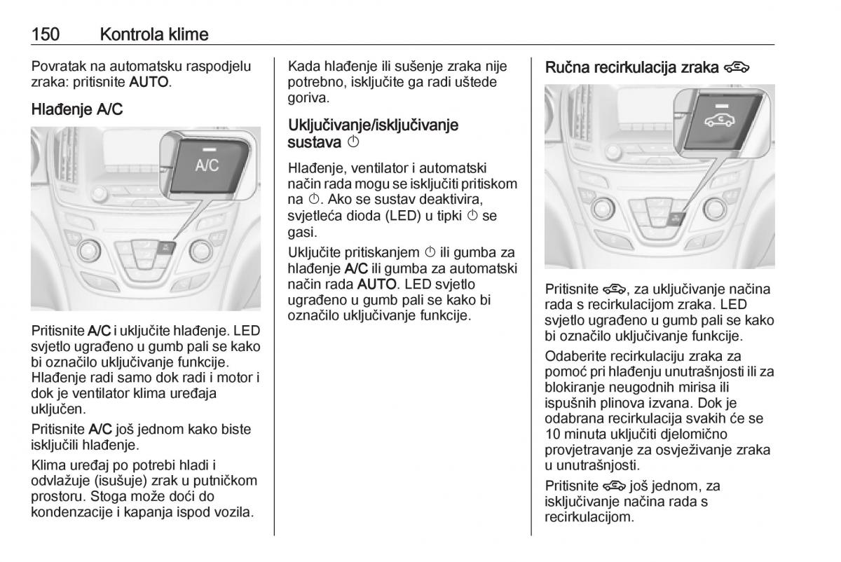 Opel Insignia A vlasnicko uputstvo / page 152