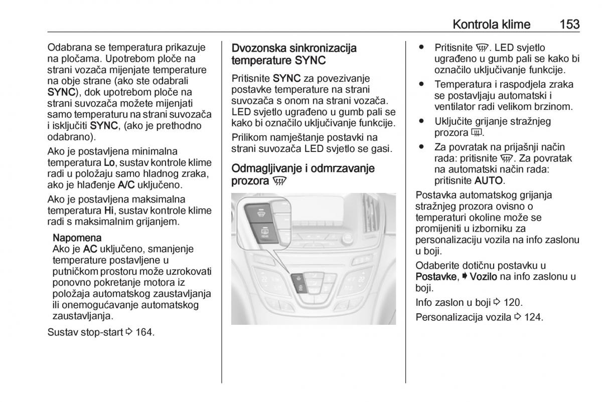 Opel Insignia A vlasnicko uputstvo / page 155