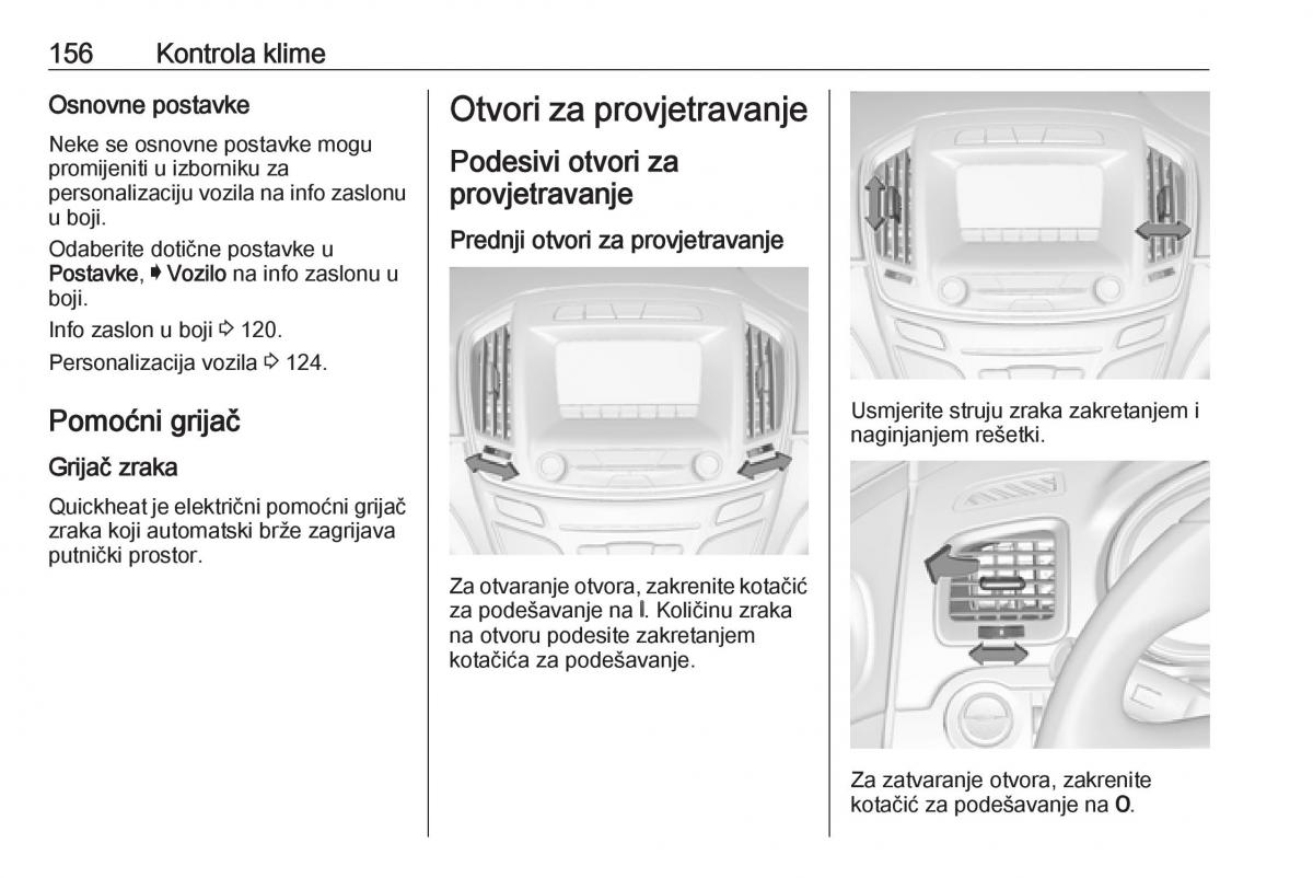 Opel Insignia A vlasnicko uputstvo / page 158