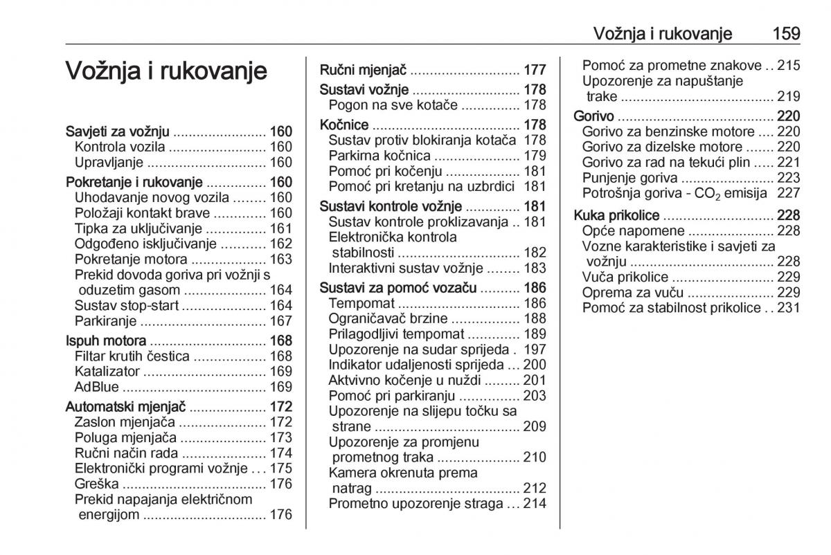 Opel Insignia A vlasnicko uputstvo / page 161