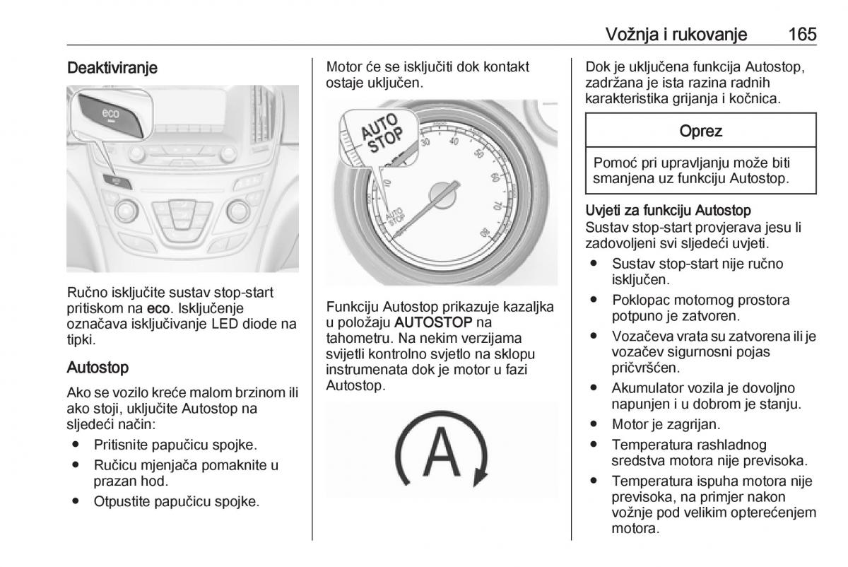 Opel Insignia A vlasnicko uputstvo / page 167