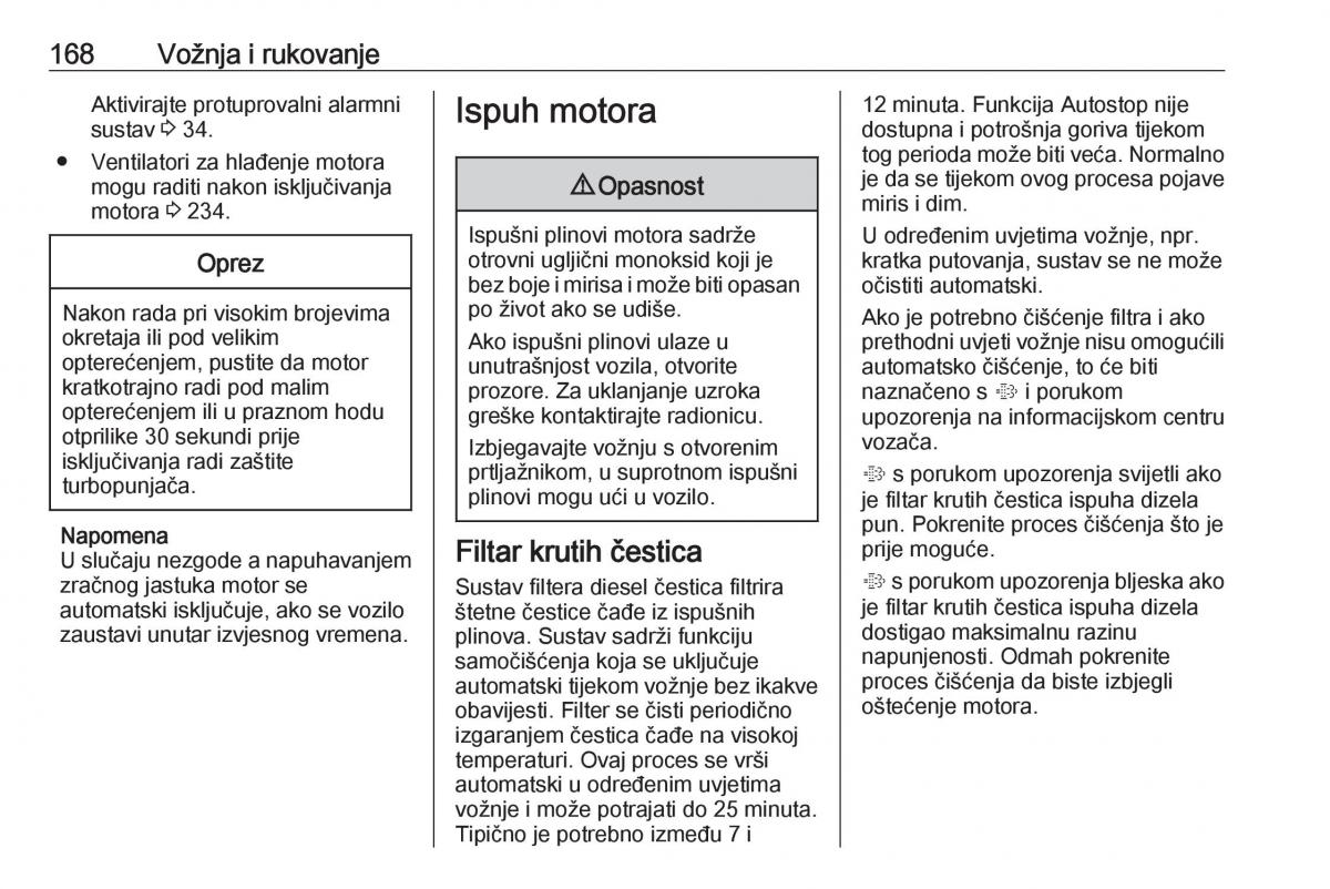 Opel Insignia A vlasnicko uputstvo / page 170