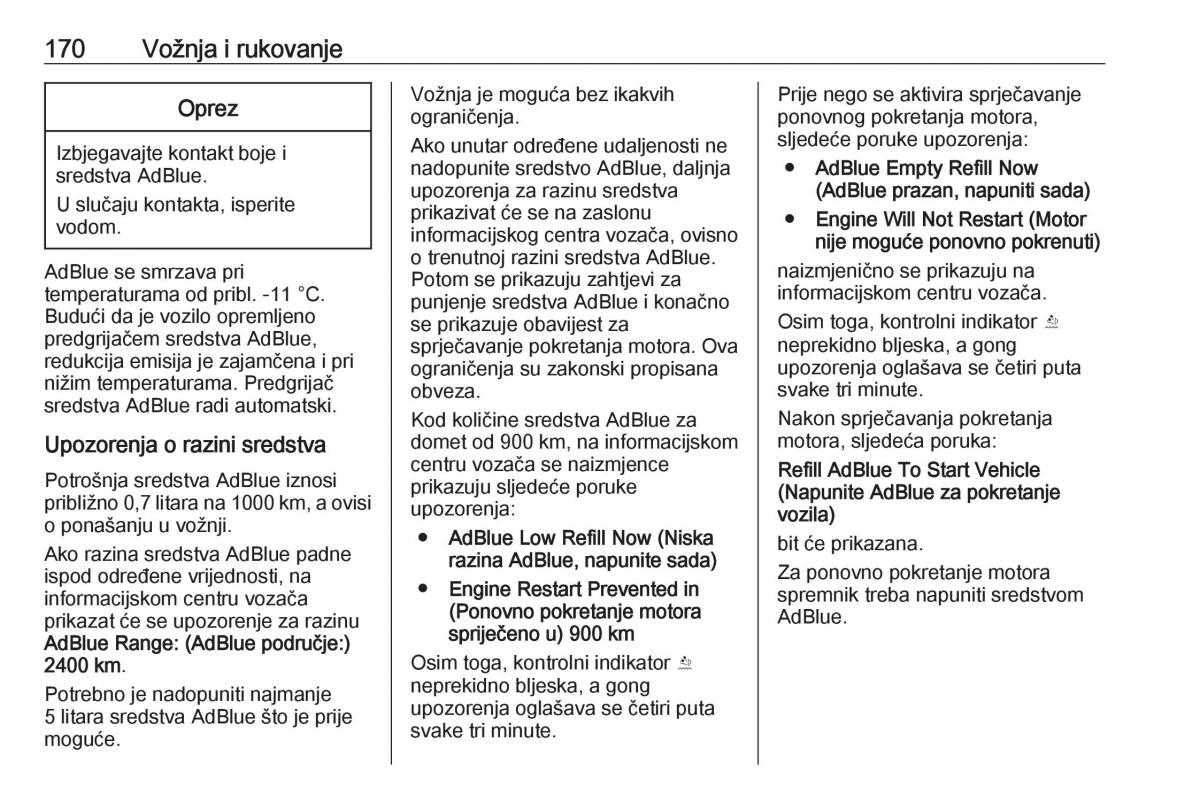 Opel Insignia A vlasnicko uputstvo / page 172