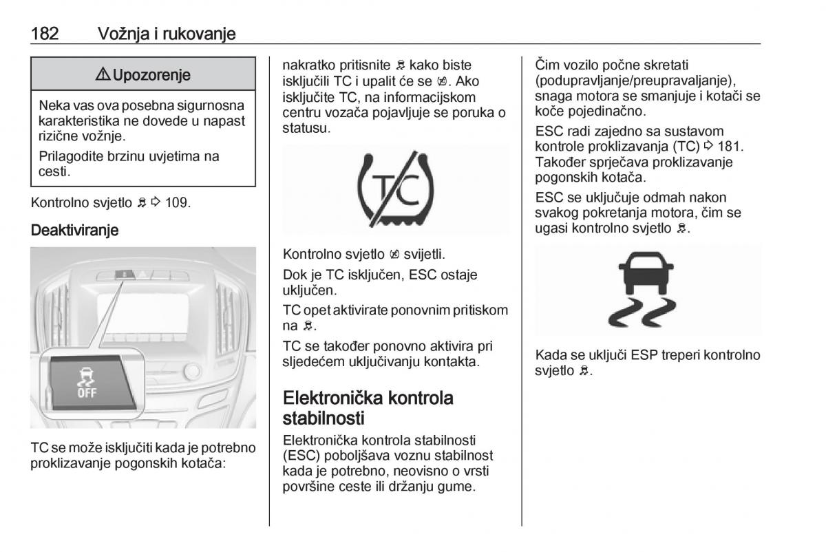 Opel Insignia A vlasnicko uputstvo / page 184