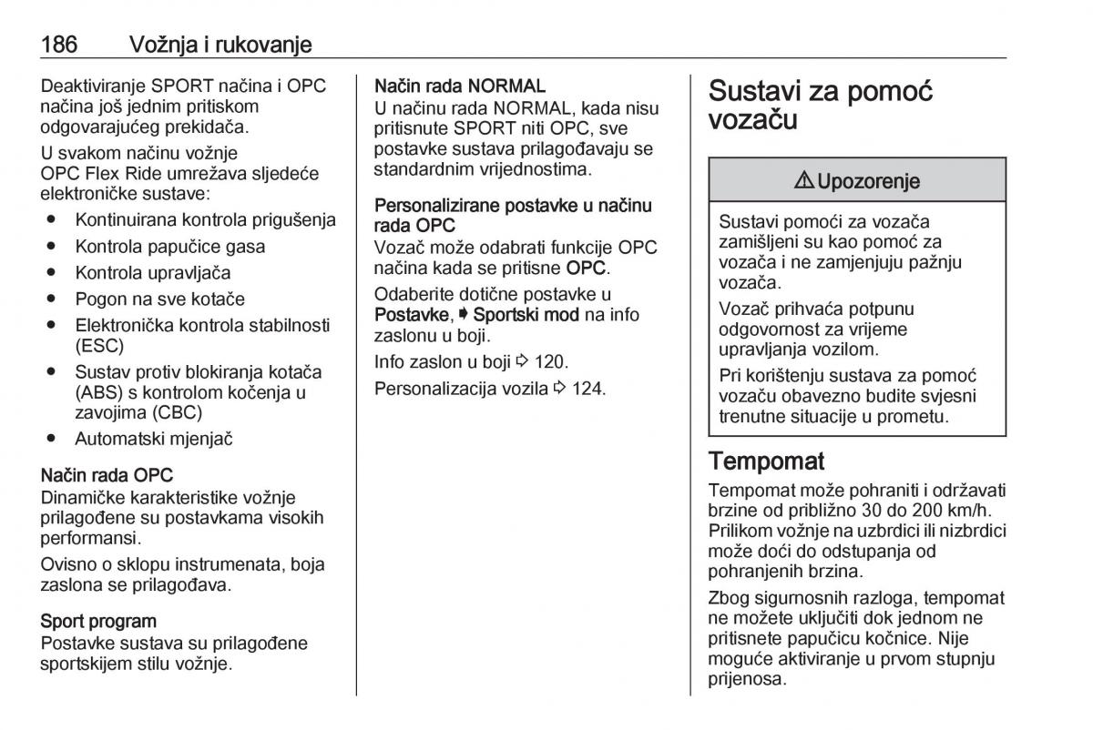 Opel Insignia A vlasnicko uputstvo / page 188