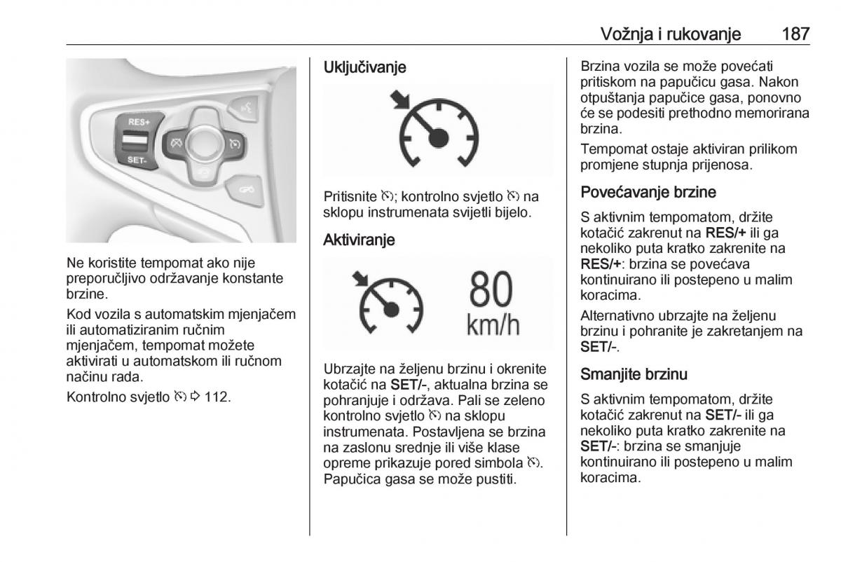 Opel Insignia A vlasnicko uputstvo / page 189