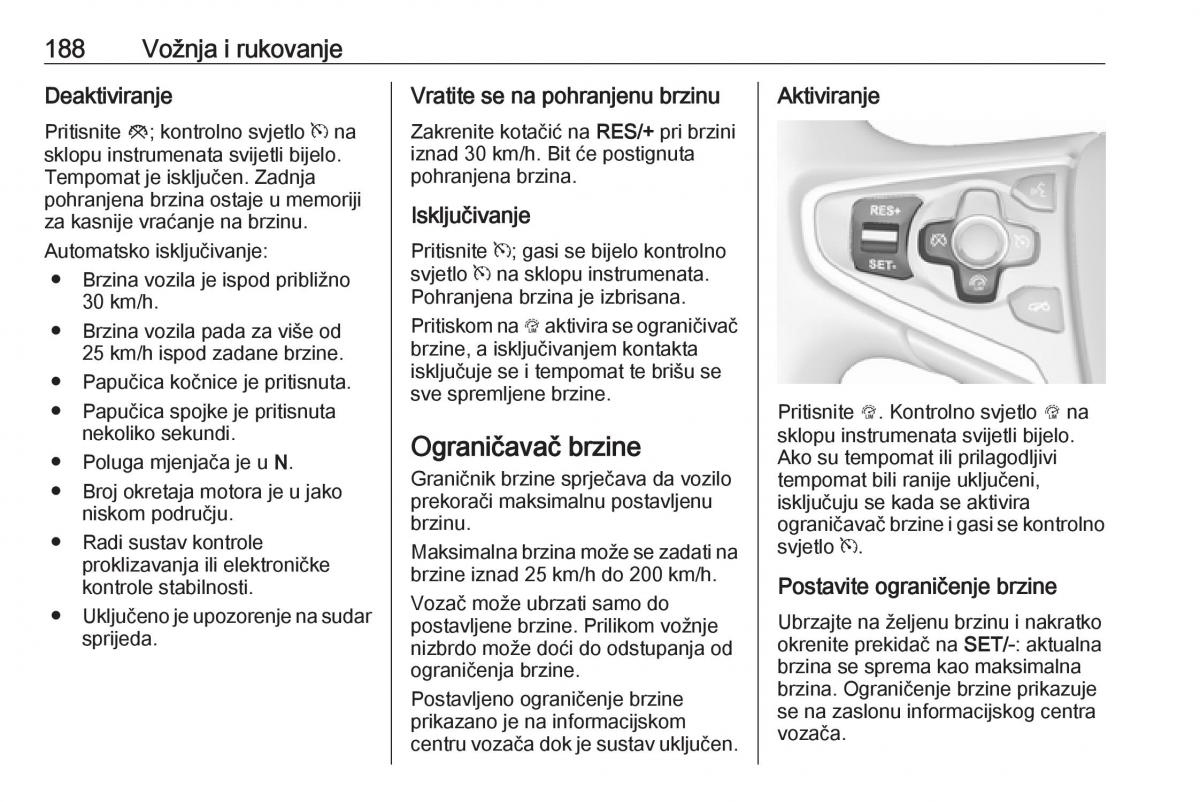 Opel Insignia A vlasnicko uputstvo / page 190