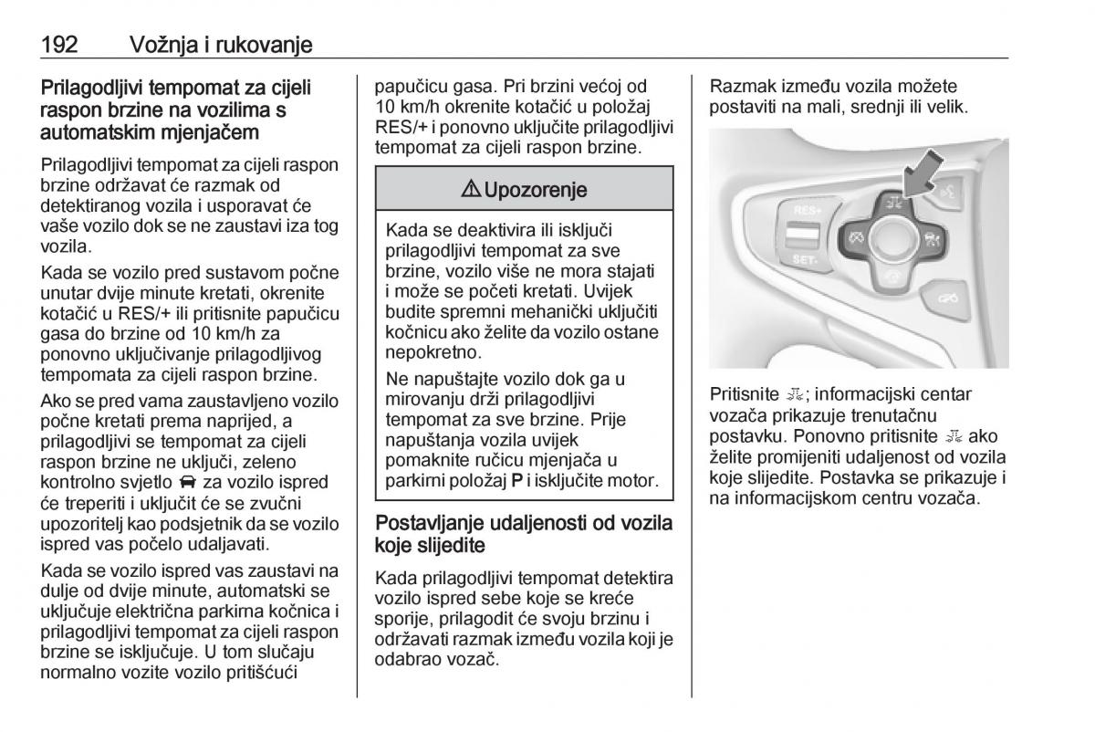 Opel Insignia A vlasnicko uputstvo / page 194