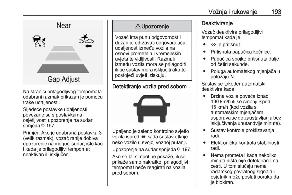 Opel Insignia A vlasnicko uputstvo / page 195