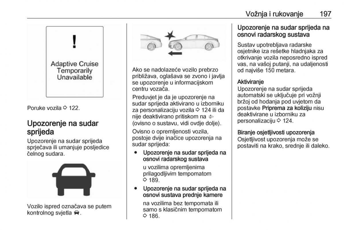 Opel Insignia A vlasnicko uputstvo / page 199