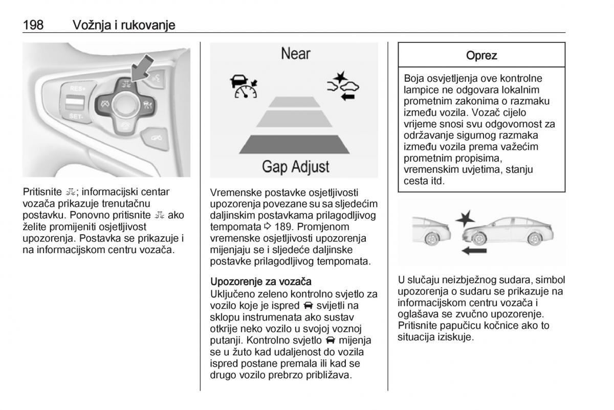 Opel Insignia A vlasnicko uputstvo / page 200