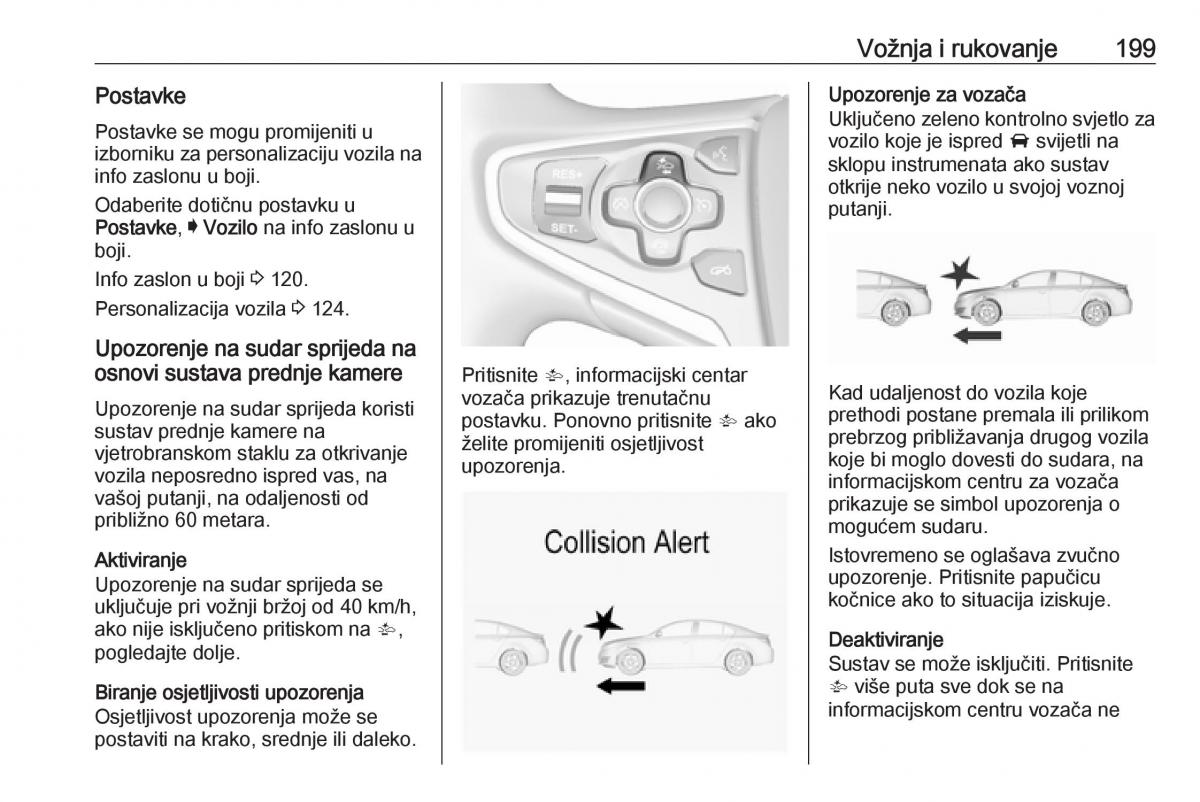 Opel Insignia A vlasnicko uputstvo / page 201