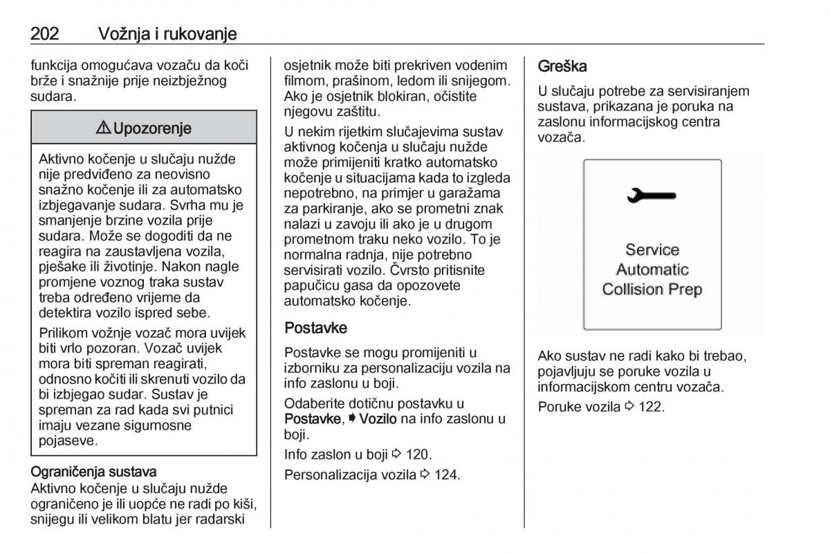 Opel Insignia A vlasnicko uputstvo / page 204