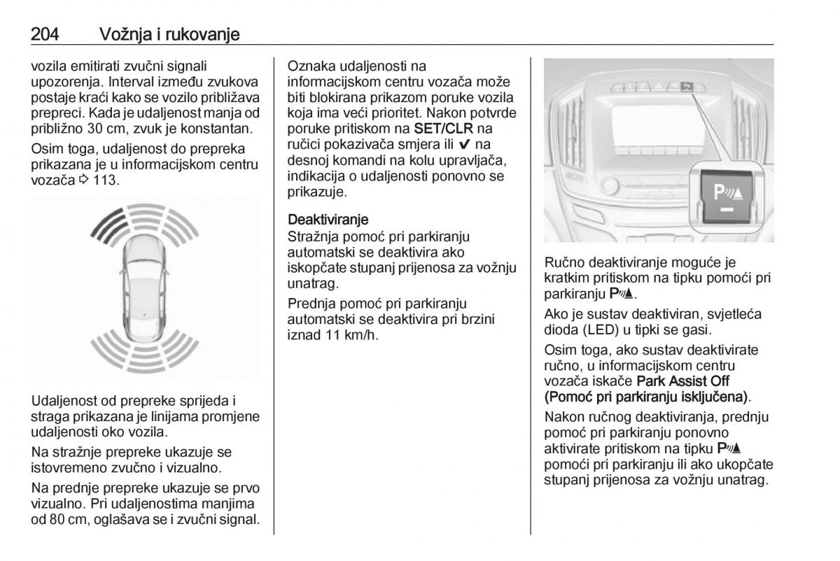 Opel Insignia A vlasnicko uputstvo / page 206