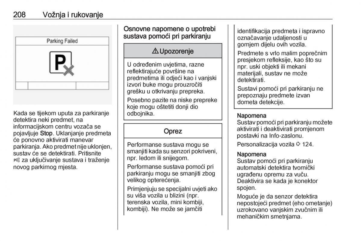 Opel Insignia A vlasnicko uputstvo / page 210