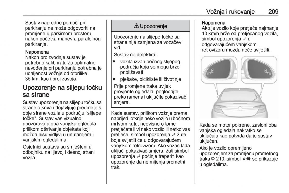 Opel Insignia A vlasnicko uputstvo / page 211