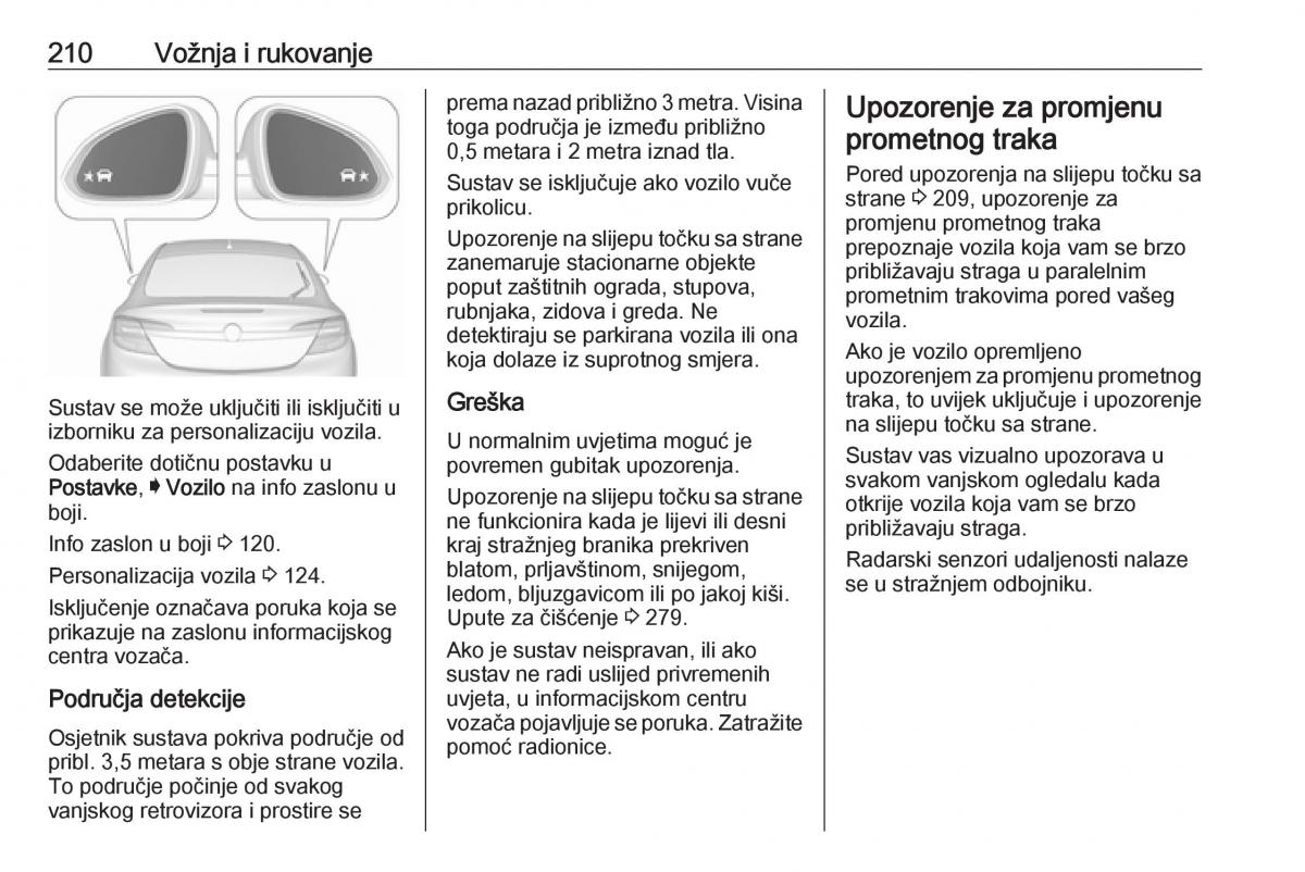 Opel Insignia A vlasnicko uputstvo / page 212