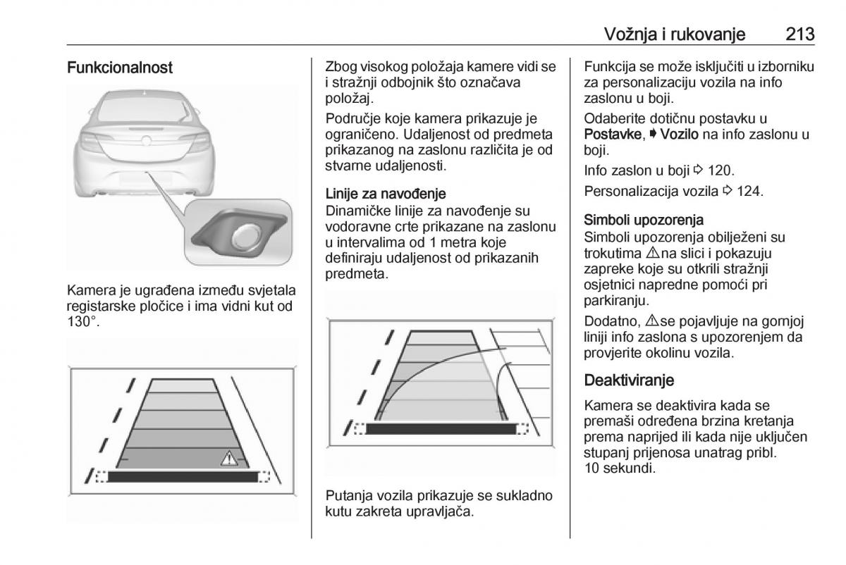 Opel Insignia A vlasnicko uputstvo / page 215