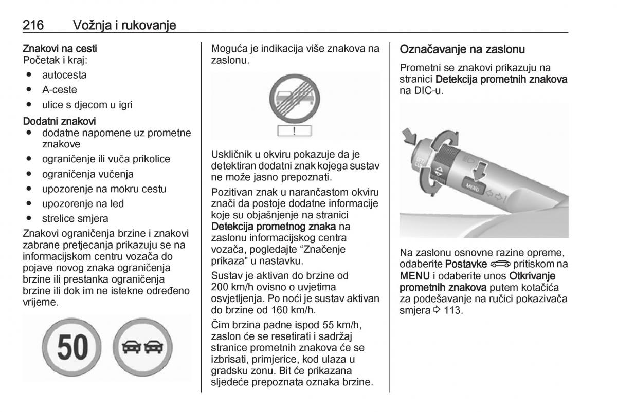 Opel Insignia A vlasnicko uputstvo / page 218