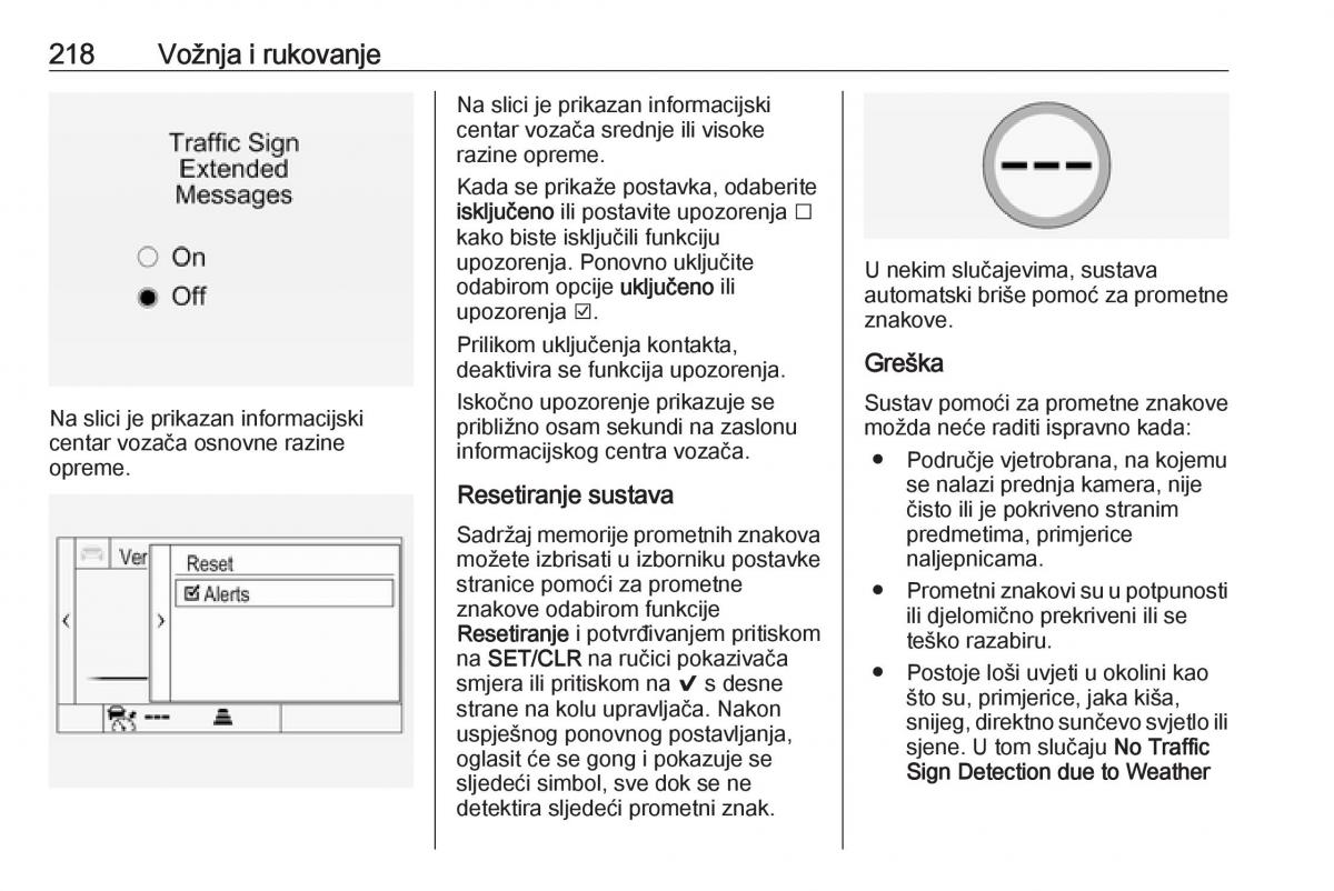 Opel Insignia A vlasnicko uputstvo / page 220