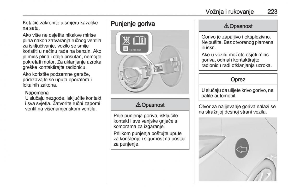 Opel Insignia A vlasnicko uputstvo / page 225