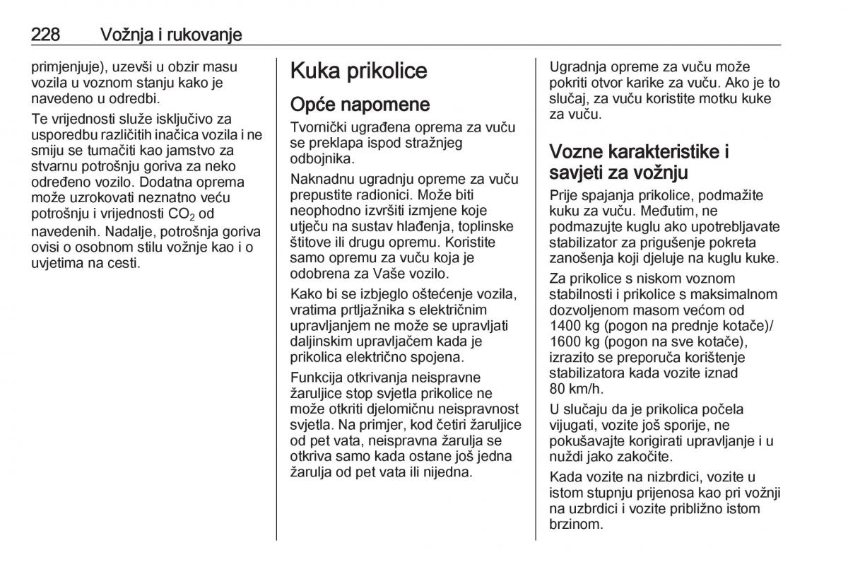 Opel Insignia A vlasnicko uputstvo / page 230