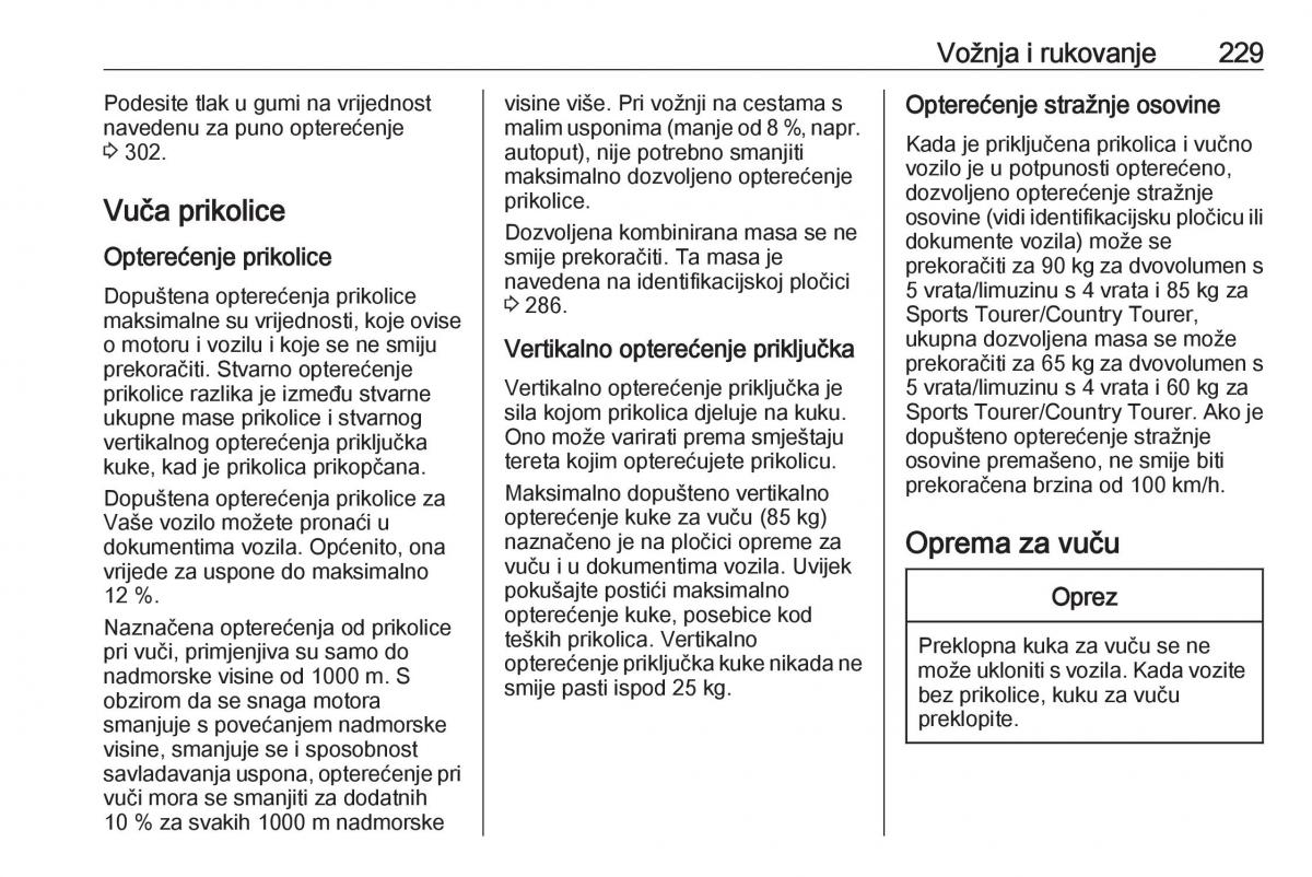 Opel Insignia A vlasnicko uputstvo / page 231