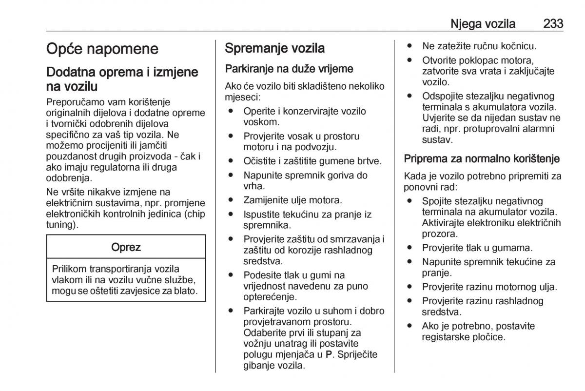 Opel Insignia A vlasnicko uputstvo / page 235