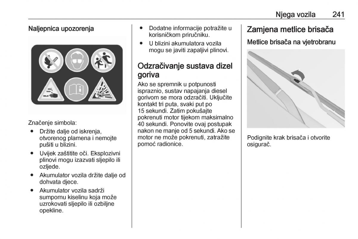 Opel Insignia A vlasnicko uputstvo / page 243