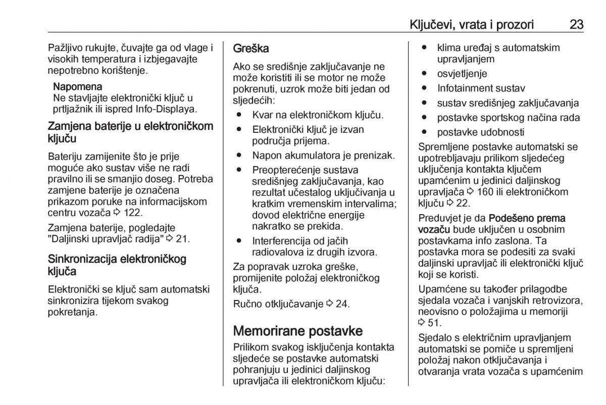 Opel Insignia A vlasnicko uputstvo / page 25