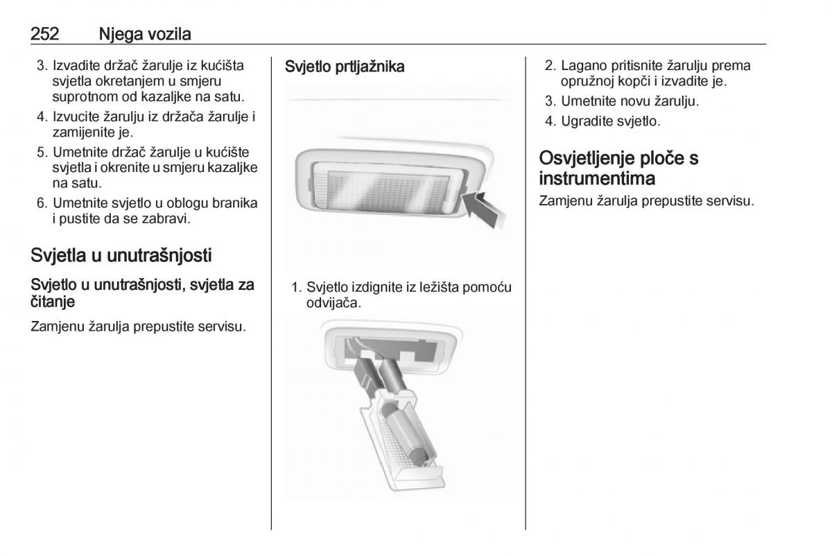 Opel Insignia A vlasnicko uputstvo / page 254