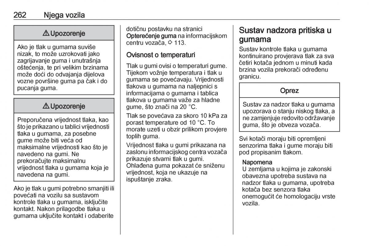 Opel Insignia A vlasnicko uputstvo / page 264