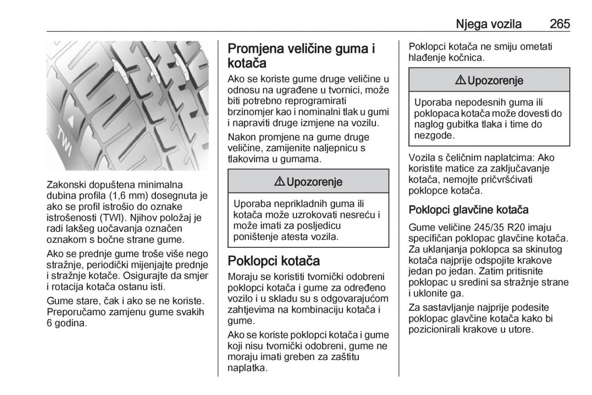 Opel Insignia A vlasnicko uputstvo / page 267